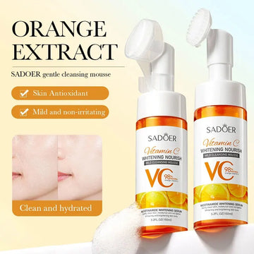 SADOER VC Facial Cleanser Cleaning Mousse Deep Cleaning Foam Delicate and Not Irritating