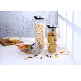 Potes de Vidro com Tampa de Aço Inox