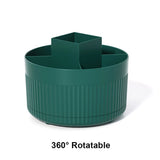 Porta Pincéis Giratório 360° com 5 Compartimentos, Organizador de Cosméticos para Esmaltes, Skincare e Perfumes, Bancada e Banheiro