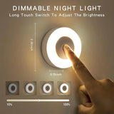 Luz Noturna LED Touch Magnética – 3 Tons, Recarregável USB, para Quarto, Corredor e Armário