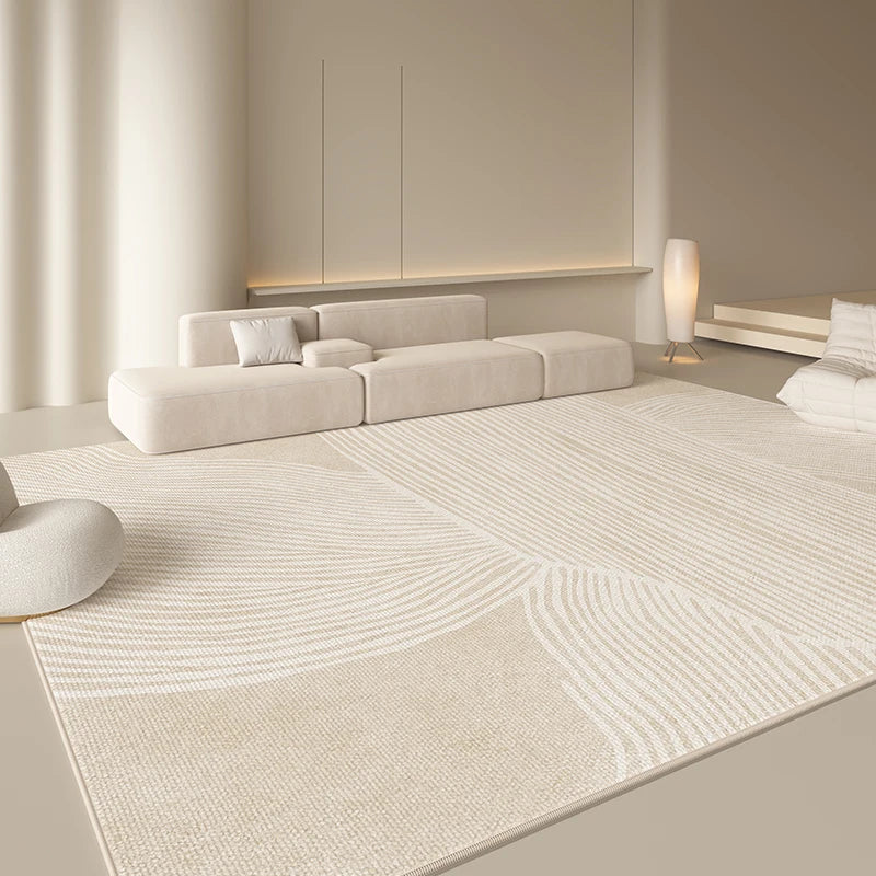Tapete Japonês Minimalista para Sala e Quarto – Macio, Antiderrapante e Felpudo