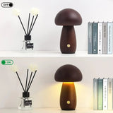 Luminária de Mesa Cogumelo Recarregável – Toque, Portátil, Regulável, Decoração para Quarto e Cabeceira