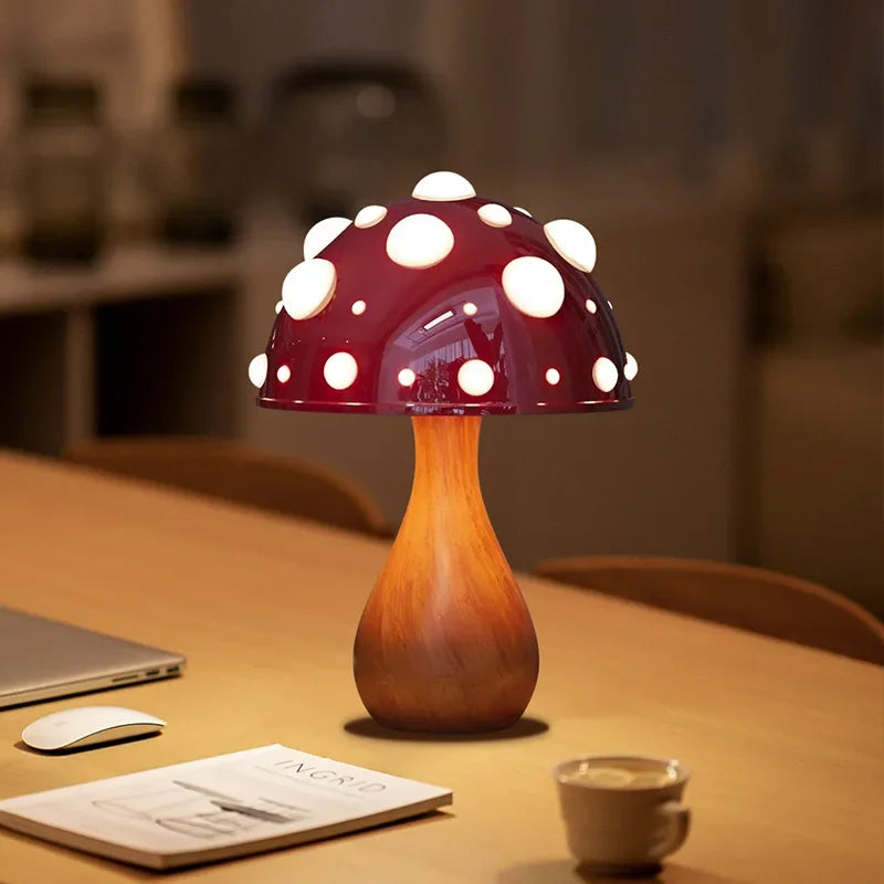 Luminária Cogumelo Art Deco com LED G9 – 3 Tons de Luz, Iluminação Ambiente Biomímética