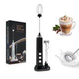 Mixer Elétrico Recarregável 3 Velocidades – Espumador de Leite para Café, Cappuccino e Chocolate Quente