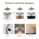 Difusor de Aromas UFO com Controle Remoto e 7 Luzes Coloridas – Umidificador Aromatérapico