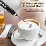 Mixer Elétrico Recarregável 3 Velocidades – Espumador de Leite para Café, Cappuccino e Chocolate Quente