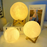Luz de Lua LED 3D – Luz Noturna Galáxia, Presente para Crianças, Decoração de Quarto