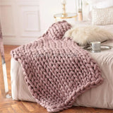 Manta Tricô Chunky Nórdica – 100% Poliéster, Grossa e Macia, para Sofá e Decoração