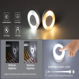 Luz Noturna LED Touch Magnética – 3 Tons, Recarregável USB, para Quarto, Corredor e Armário