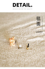 Tapete Japonês Minimalista para Sala e Quarto – Macio, Antiderrapante e Felpudo