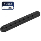 Organizador de Cabos USB de Silicone, Enrolador de Cabo, Clipes para Gerenciamento de Mesa, Suporte para Mouse, Fone de Ouvido e Acessórios