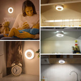 Luz Noturna LED Touch Magnética – 3 Tons, Recarregável USB, para Quarto, Corredor e Armário