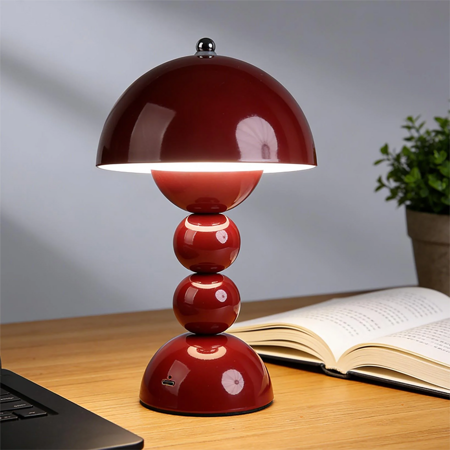 Luminária de Mesa Nórdica LED com Toque – 3 Tons de Luz, Regulável, para Casa e Escritório