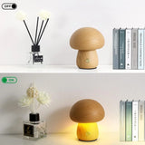 Luminária de Mesa Cogumelo Recarregável – Toque, Portátil, Regulável, Decoração para Quarto e Cabeceira