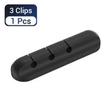 Organizador de Cabos USB de Silicone, Enrolador de Cabo, Clipes para Gerenciamento de Mesa, Suporte para Mouse, Fone de Ouvido e Acessórios
