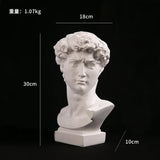 Escultura Busto Davi em Resina – Arte Abstrata Europeia para Decoração Moderna