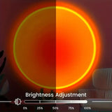 Luz de Projeção Pôr do Sol – 16 Cores, Controle Remoto USB, LED Dinâmico para Decoração de Ambientes
