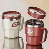 Caneca Térmica de Aço Inox 304 com Tampa e Alça – Dupla Camada, 400ml ou 480ml, Reutilizável