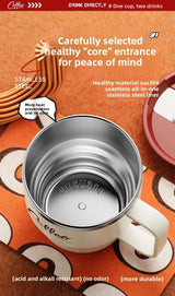 Caneca Térmica de Aço Inox 304 com Tampa e Alça – Dupla Camada, 400ml ou 480ml, Reutilizável