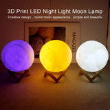 Luz de Lua LED 3D – Luz Noturna Galáxia, Presente para Crianças, Decoração de Quarto
