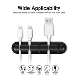Organizador de Cabos USB de Silicone, Enrolador de Cabo, Clipes para Gerenciamento de Mesa, Suporte para Mouse, Fone de Ouvido e Acessórios