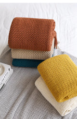 Manta Tricô Boho com Franjas – 100% Acrílico, Leve e Macia, para Sofá, Cama e Decoração