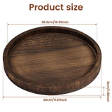 Bandeja Redonda de Madeira Retrô 30cm – Decorativa, Multiuso, Suporte para Velas e Mesa