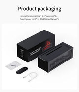 Difusor de Aromas com Efeito Chama – Umidificador Aromatérapico com Luz RGB e Controle Remoto