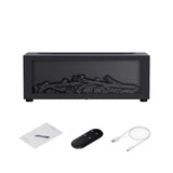 Difusor de Aromas com Efeito Chama – Umidificador Aromatérapico com Luz RGB e Controle Remoto