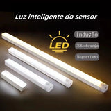 Fita LED com Sensor de Movimento – Recarregável USB, Brilho Ajustável, Sem Fio, para Guarda-Roupa e Quarto