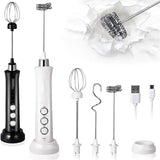 Mixer Elétrico Recarregável 3 Velocidades – Espumador de Leite para Café, Cappuccino e Chocolate Quente