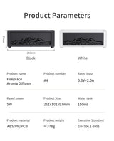 Difusor de Aromas com Efeito Chama – Umidificador Aromatérapico com Luz RGB e Controle Remoto