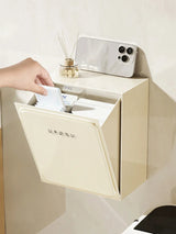 Organizador de Banheiro, Armário para Papel Higiênico de Grande Capacidade com Fixação na Parede, Caixa Organizadora sem Furos, Acessórios para Banheiro