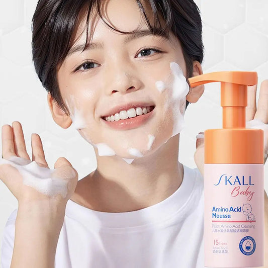 Children Facial Cleansing Mousse Amino Acid Gentle Moisturizing Deep Cleaning Non-tensing Facial Cleanser Face Skin Care