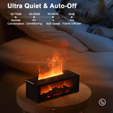 Difusor de Aromas com Efeito Chama – Umidificador Aromatérapico com Luz RGB e Controle Remoto