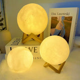 Luz de Lua LED 3D – Luz Noturna Galáxia, Presente para Crianças, Decoração de Quarto