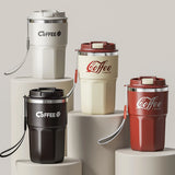 Caneca Térmica de Aço Inox 304 com Tampa e Alça – Dupla Camada, 400ml ou 480ml, Reutilizável