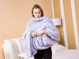 Manta Tricô Chunky Nórdica – 100% Poliéster, Grossa e Macia, para Sofá e Decoração