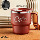 Caneca Térmica de Aço Inox 304 com Tampa e Alça – Dupla Camada, 400ml ou 480ml, Reutilizável