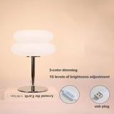 Luminária de Mesa Cogumelo LED USB – 9 Níveis de Brilho, 3 Tons de Luz, para Quarto e Sala
