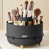 Porta Pincéis Giratório 360° com 5 Compartimentos, Organizador de Cosméticos para Esmaltes, Skincare e Perfumes, Bancada e Banheiro