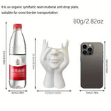 Porta Pincéis de Maquiagem, Decoração de Mesa com Rosto Humano, Vaso Organizador para Pincéis, Lápis de Sobrancelha e Batom, Material Plástico