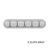 Organizador de Cabos USB de Silicone, Enrolador de Cabo, Clipes para Gerenciamento de Mesa, Suporte para Mouse, Fone de Ouvido e Acessórios