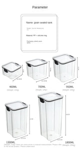 Potes Herméticos para Cozinha – Organizador de Grãos e Temperos, Plástico PET, Estilo Japonês
