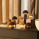 Luminária de Mesa Cogumelo Recarregável – Toque, Portátil, Regulável, Decoração para Quarto e Cabeceira