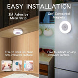 Luz Noturna LED Touch Magnética – 3 Tons, Recarregável USB, para Quarto, Corredor e Armário