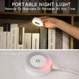 Luz Noturna LED Touch Magnética – 3 Tons, Recarregável USB, para Quarto, Corredor e Armário