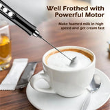 Mixer Elétrico Recarregável 3 Velocidades – Espumador de Leite para Café, Cappuccino e Chocolate Quente