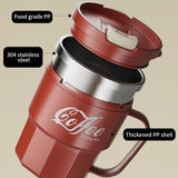 Caneca Térmica de Aço Inox 304 com Tampa e Alça – Dupla Camada, 400ml ou 480ml, Reutilizável