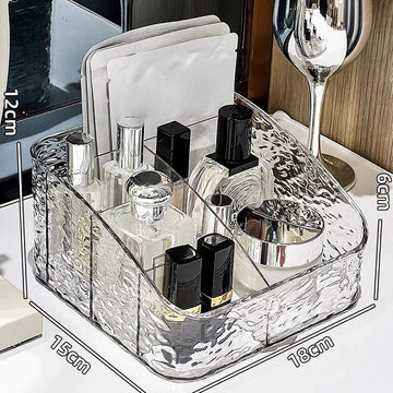 Makeup Storage Organizer Clear Skincare Organiser for Vanity Storage Box for Lipstick Cosmetic Organizer Perfume Holder Home